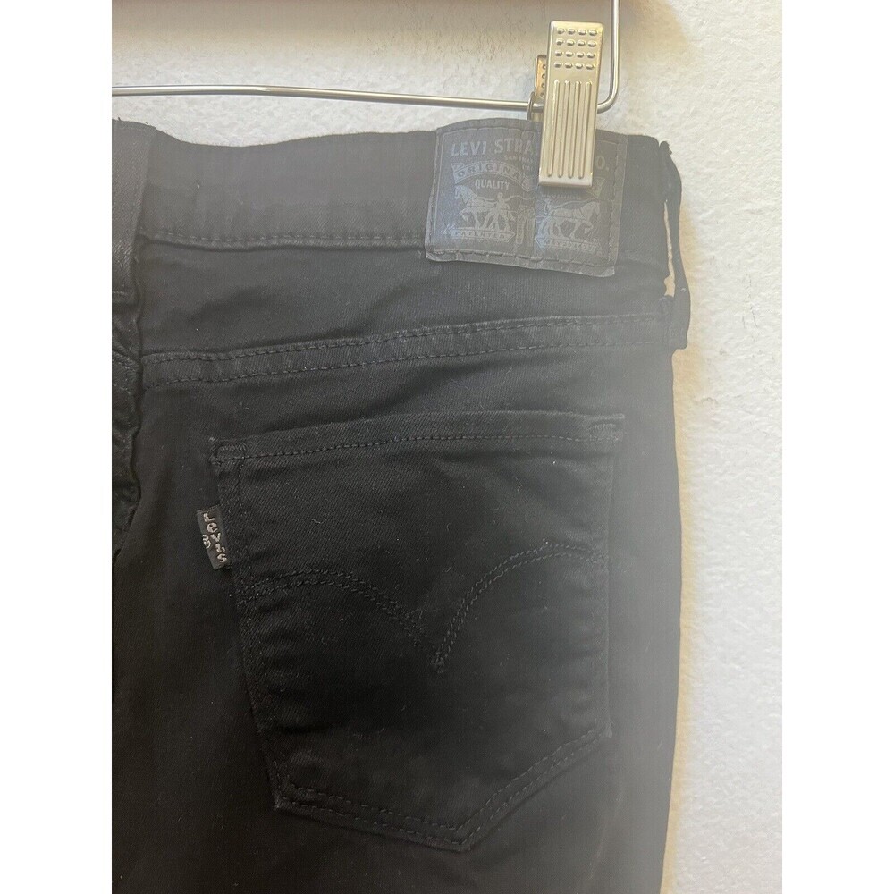 LEVIS 711 SOLID BLACK SKINNY PANTS SIZE 28 (S2) - Picture 3 of 6